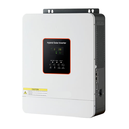 3000W Hybrid Solar Inverter, 24V DC To 230V AC, Pure Sine Wave Power Inverter Charger, Built-in 80A MPPT Solar Controller