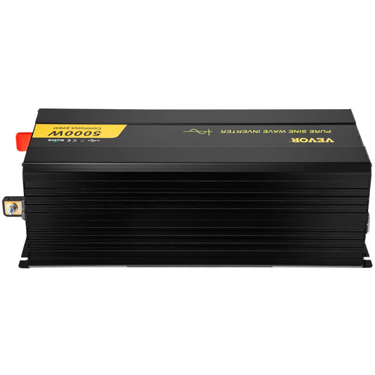 Pure Sine Wave Inverter, 5000 Watt, DC 12V To AC 120V Car Inverter, With LCD Display, USB Port And Remote Controller