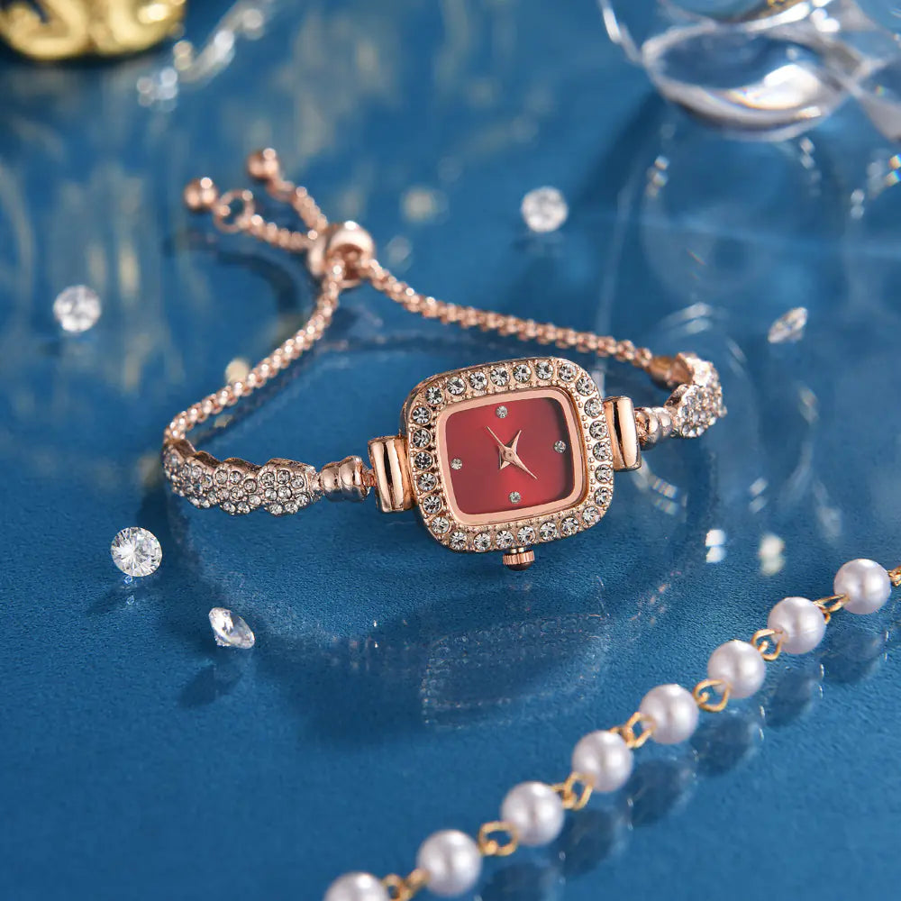 2023 New Women's Square Quartz Bracelet Watch