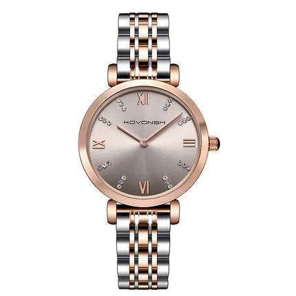Kafanshi Women's Watch, Minimalist Waterproof Steel Band