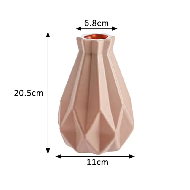 Modern Vases, Plastic Flower Vase, Unbreakable Ceramic Look Vase for Home Decor