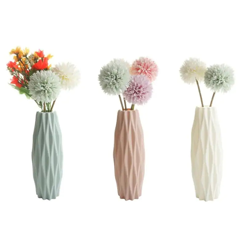 Modern Vases, Plastic Flower Vase, Unbreakable Ceramic Look Vase for Home Decor
