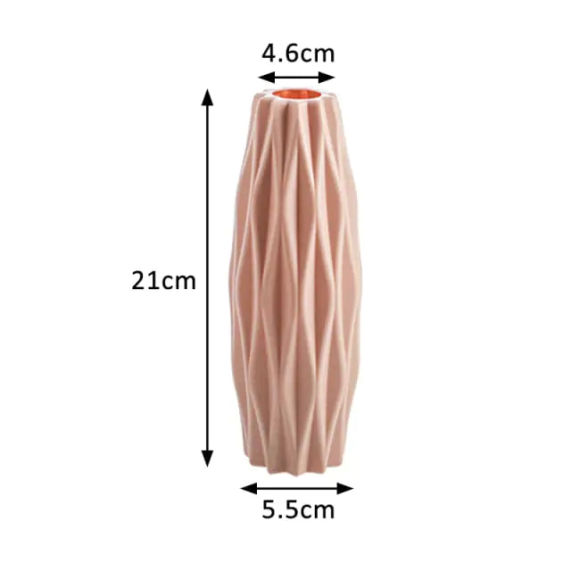 Modern Vases, Plastic Flower Vase, Unbreakable Ceramic Look Vase for Home Decor