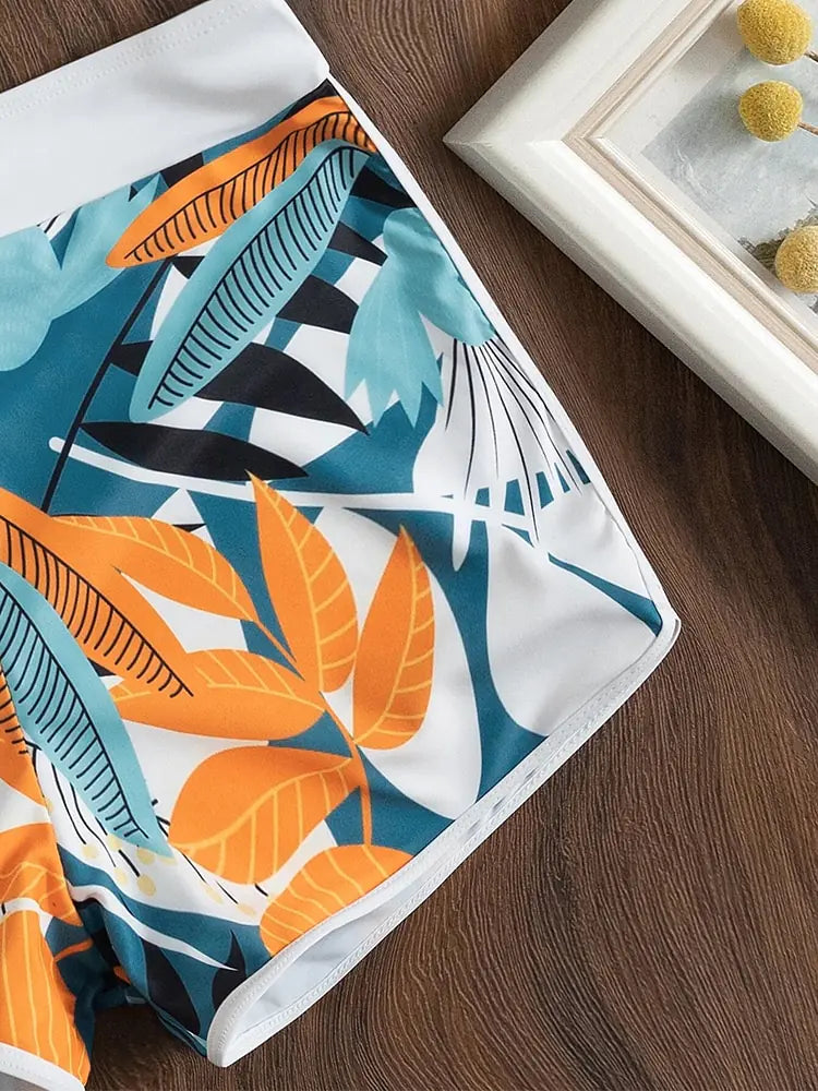 High Waist Bikini Set Swimwear, MakeMeChic, Woman two piece Swinsuit