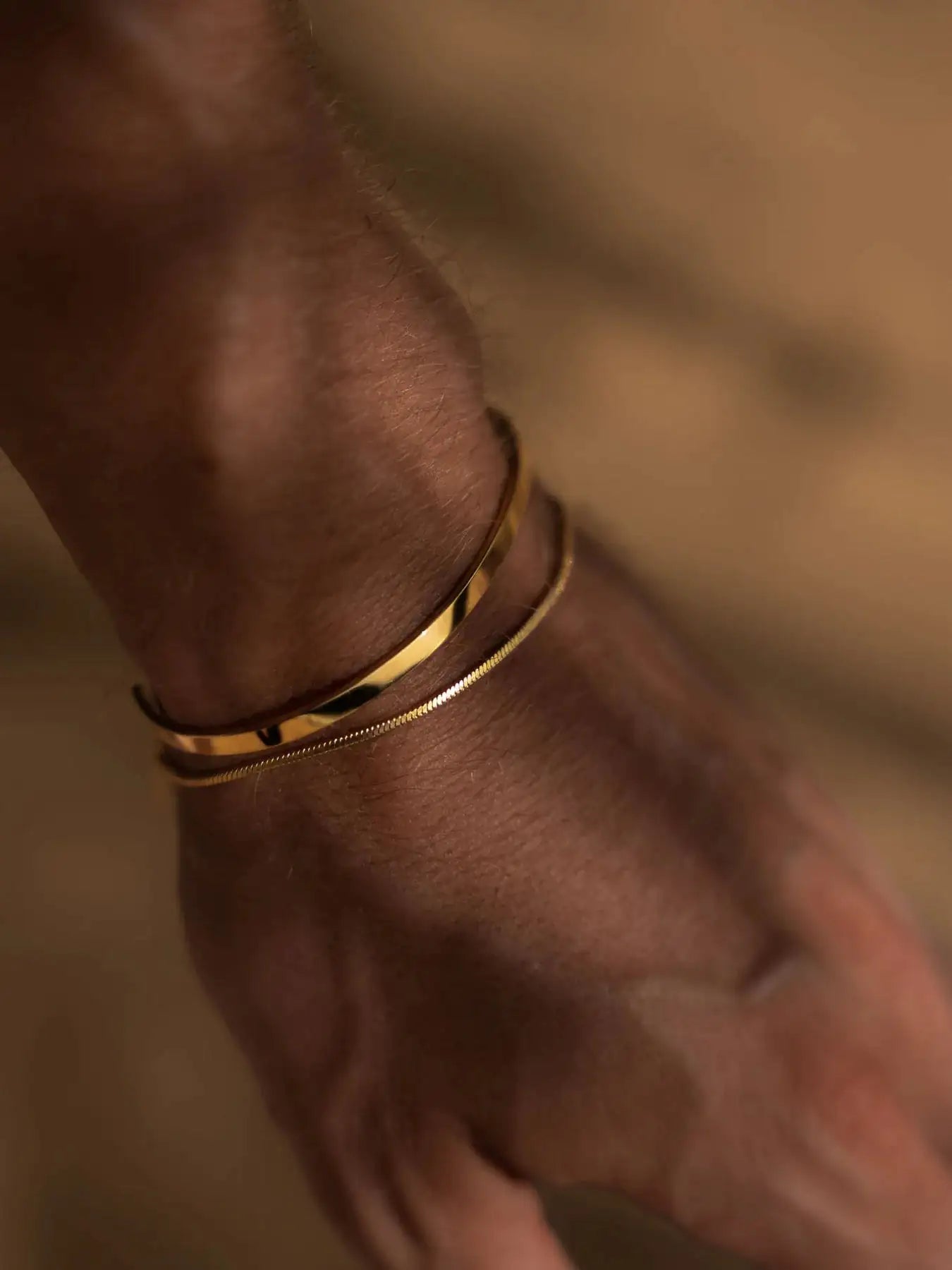 Minimal Unisize Cuff, Moodear Gold Bracelet Women, Men Bracelet