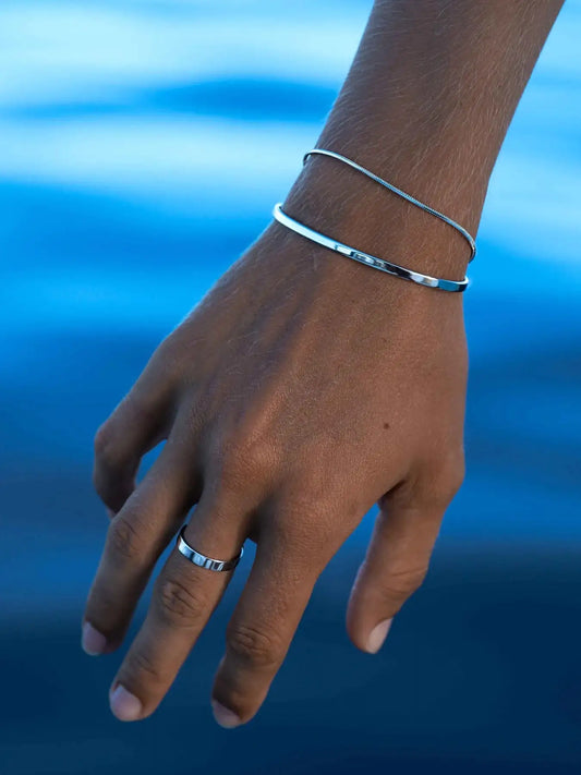 Minimal Unisize Cuff, Moodear Gold Bracelet Women, Men Bracelet