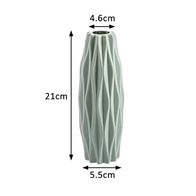 Modern Vases, Plastic Flower Vase, Unbreakable Ceramic Look Vase for Home Decor